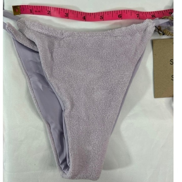 Stone Fox‎ SWIM AURA BOTTOM in Orchid Petal Terry Medium NWT - Picture 8 of 10